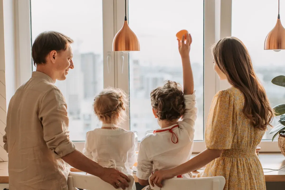 Famiglia nella propria abitazione acquistata come prima casa